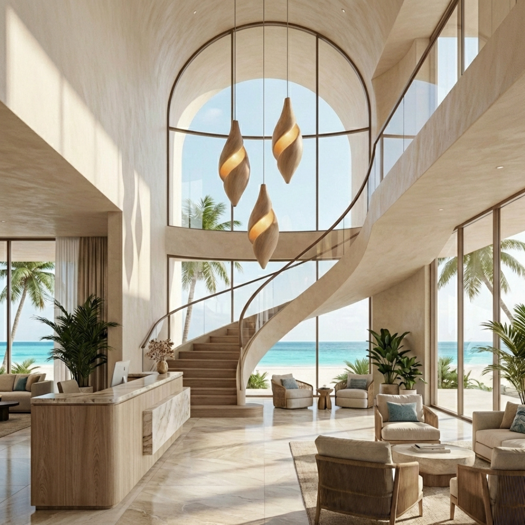 Handcrafted Sculptural Wooden Pendant Lamp for Ultra-Luxury Interiors