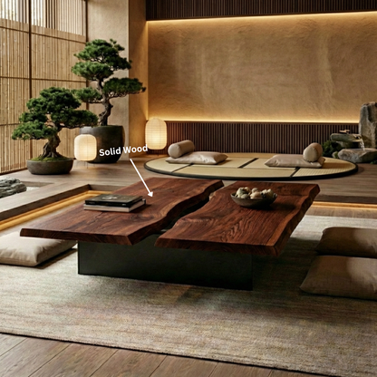 Ultra-Luxury Sculptural Live Edge Coffee Table