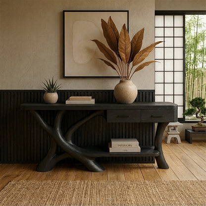 Organic Branch Console Table – Handcrafted Luxury Wood Furniture for Modern Homes