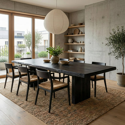 Ultra-Luxury Solid Wood Dining Table – Architectural Elegance for Modern Homes