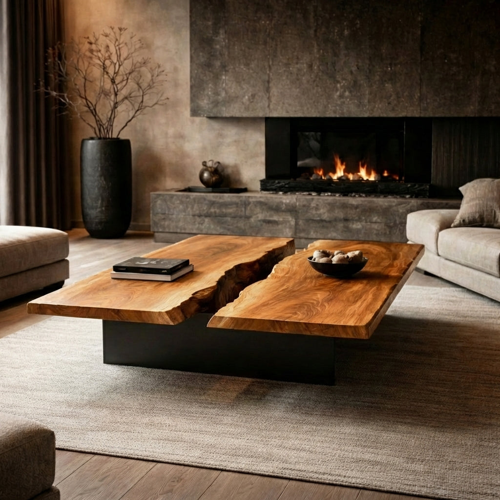 Ultra-Luxury Sculptural Live Edge Coffee Table