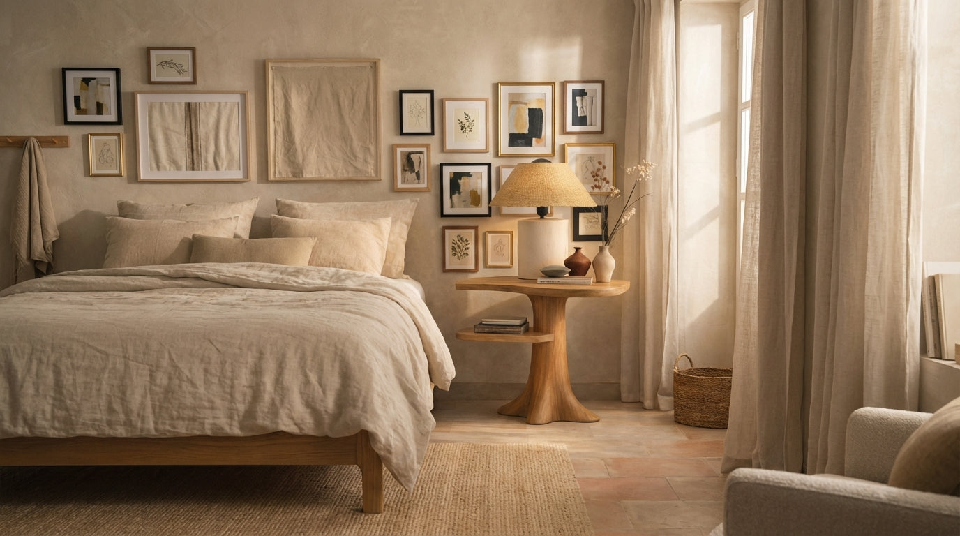 Sculptural Solid Wood End Table – Organic Elegance for Luxury Living