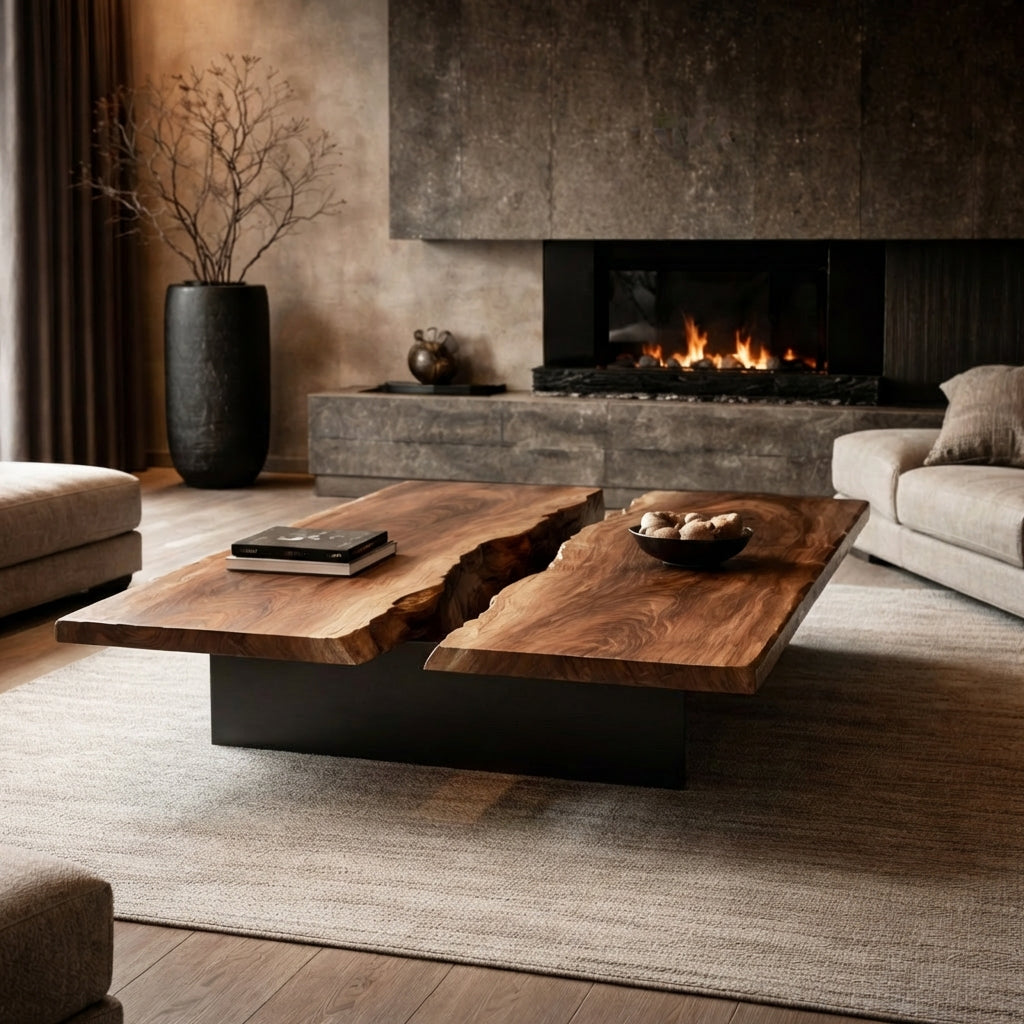 Ultra-Luxury Sculptural Live Edge Coffee Table