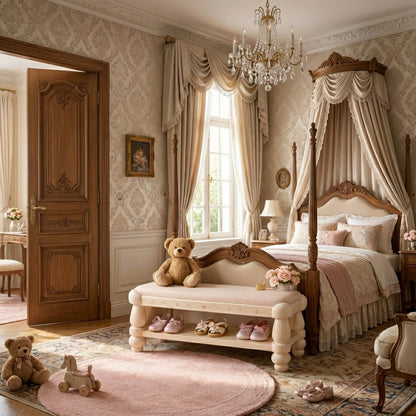 Luxury Shoes Bench for Girls | Princess Dressing Room Style